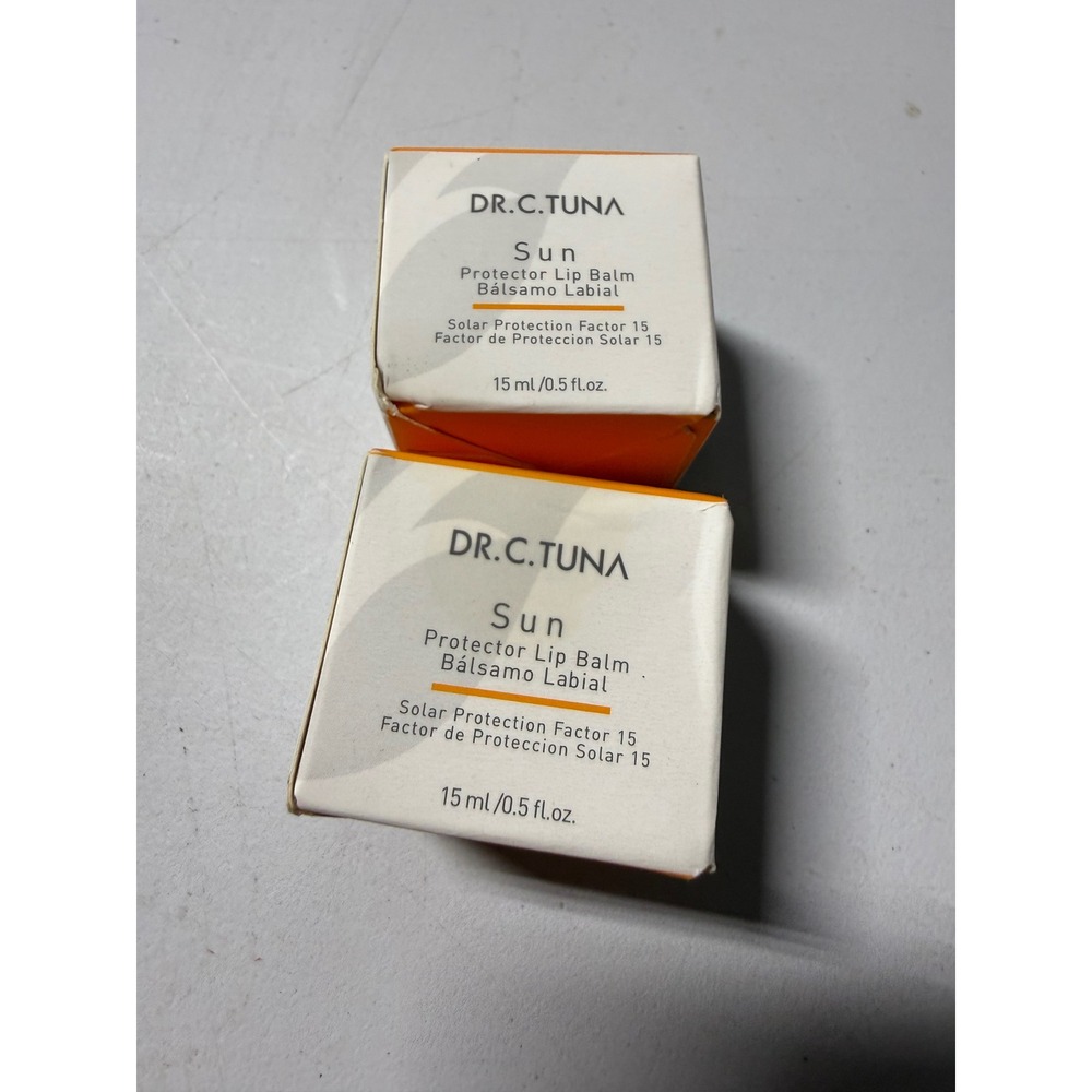Dr C Tuna Sun Protector Lip Balm SPF 15 Farmasi 15ml 0.5 fl oz Lot of 2 New